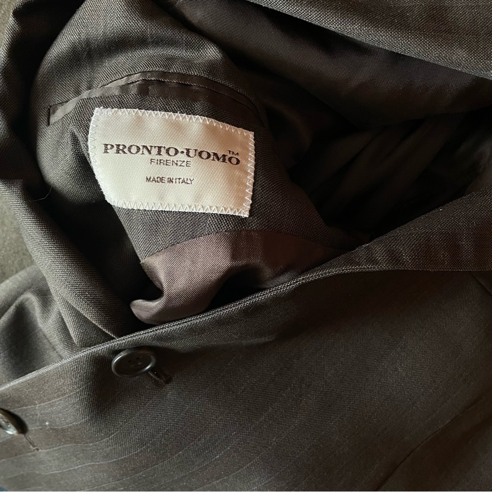 Pronto Uomo Firenze Dark Brown Wool Blazer - Picture 6 of 15